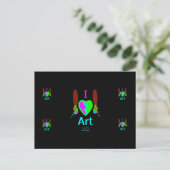 I Liebe Art Postcard Postkarte (Stehend Vorderseite)