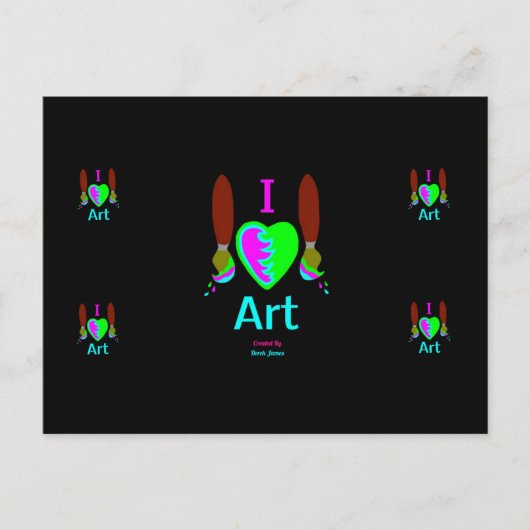 I Liebe Art Postcard Postkarte (Vorderseite)