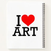 I Liebe Art Spiral Notebook Notizblock (Rückseite)