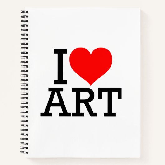 I Liebe Art Spiral Notebook Notizblock (Vorderseite)