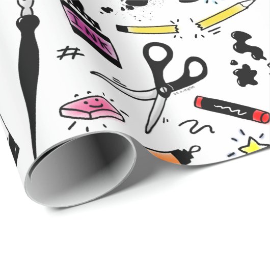 I Liebe Art Supplies Pattern Geschenkpapier (Rolleneckpunkt)