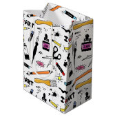 I Liebe Art Supplies Pattern Mittlere Geschenktüte (Rückseite Schrägansicht)