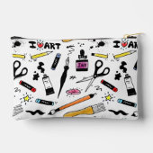 I Liebe Art Supplies Pattern Zubehörtasche (Rückseite)