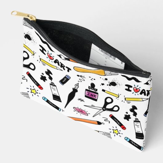 I Liebe Art Supplies Pattern Zubehörtasche (Offen)