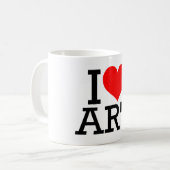 I Liebe Art Tasse (Vorderseite Links)