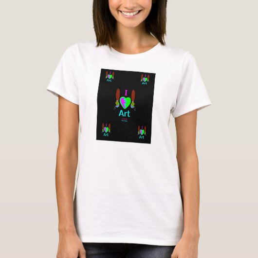 I Liebe Art Women's White Basic Tank Top (Vorderseite)