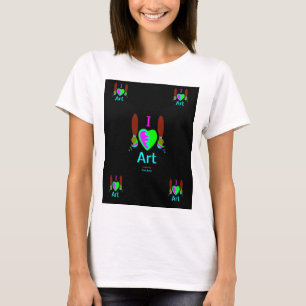 I Liebe Art Women's White T Shirt