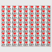 I Liebe Art Wrapping Paper Geschenkpapier (Flach)