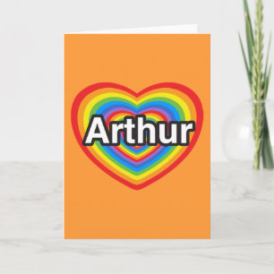 I Liebe Arthur. Liebe I Sie Arthur. Herz Karte