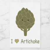 I Liebe Artischocke Lebensmitteletikett (Einzelnes Label)