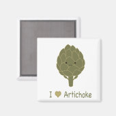 I Liebe Artischocke Magnet (Vorderseite/Rückseite)