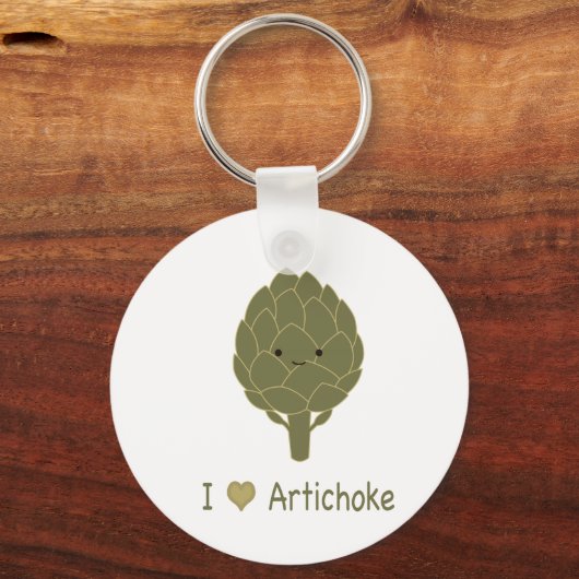 I Liebe Artischocke Schlüsselanhänger (Vorderseite)