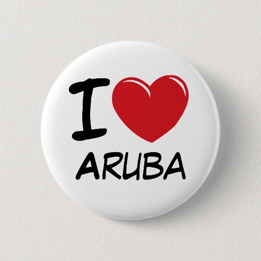I Liebe Aruba Button (Vorderseite)