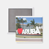 I Liebe Aruba - Eine glückliche Insel Magnet (Vorderseite/Rückseite)