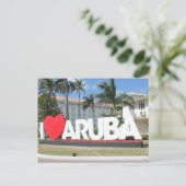I Liebe Aruba - Eine glückliche Insel Postkarte (Stehend Vorderseite)