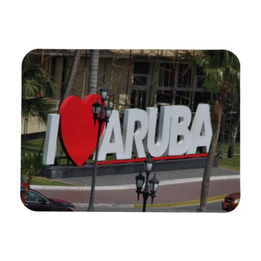 "I Liebe Aruba", Fotografie Magnet (Horizontal)
