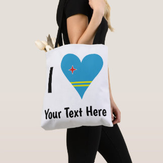 I Liebe (Aruba Herzenflagge) Personalisiert Tasche