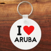 i Liebe Aruba Land Herzenssymbol Schlüsselanhänger (Vorderseite)