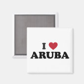 I Liebe Aruba Magnet (Vorderseite/Rückseite)