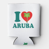 I Liebe Aruba Palm Tree Dosenkühler (Vorderseite)