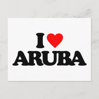 I LIEBE ARUBA POSTKARTE