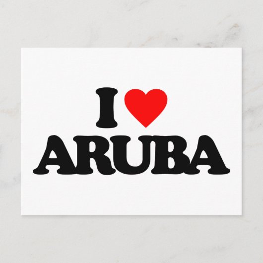 I LIEBE ARUBA POSTKARTE (Vorderseite)