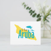 I Liebe Aruba Postkarte (Stehend Vorderseite)