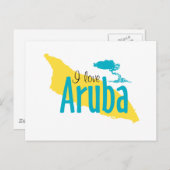 I Liebe Aruba Postkarte (Vorne/Hinten)