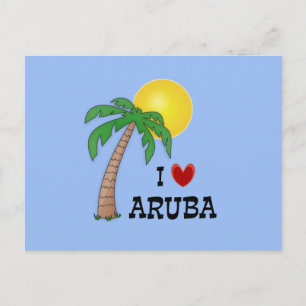 I Liebe Aruba Postkarte