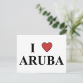 I Liebe Aruba Postkarte (Stehend Vorderseite)