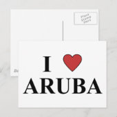I Liebe Aruba Postkarte (Vorne/Hinten)