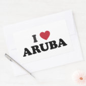 I Liebe Aruba Rechteckiger Aufkleber (Umschlag)