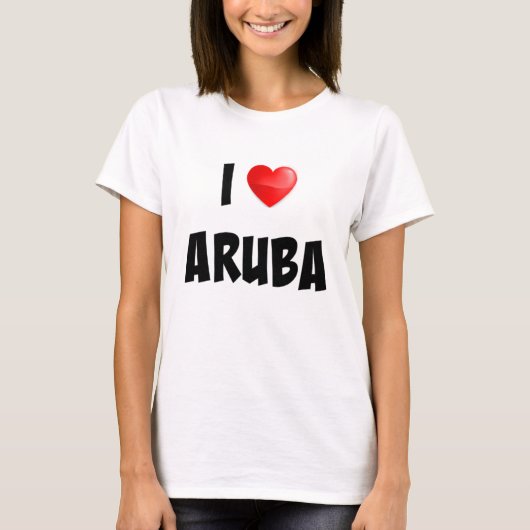 I Liebe Aruba T - Shirt (Vorderseite)