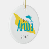 I Liebe-Aruba-Verzierung Keramikornament (Rechts)
