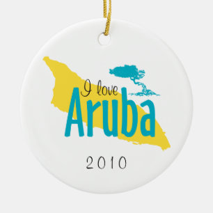 I Liebe-Aruba-Verzierung Keramikornament