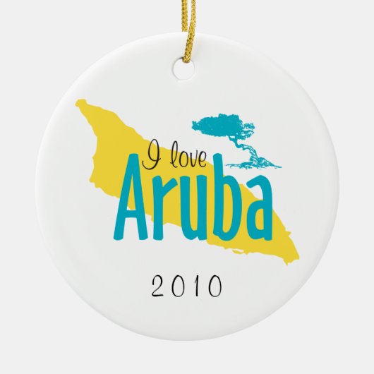 I Liebe-Aruba-Verzierung Keramikornament (Vorne)