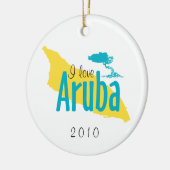 I Liebe-Aruba-Verzierung Keramikornament (Links)