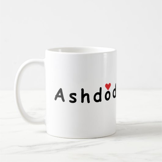 I Liebe Ashdod Israel Kaffeetasse (Links)