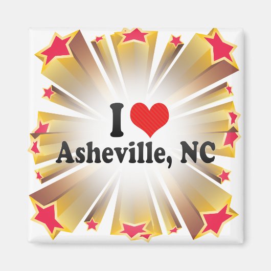 I Liebe Asheville, NC Magnet (Vorne)