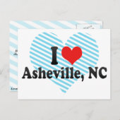 I Liebe Asheville, NC Postkarte (Vorne/Hinten)