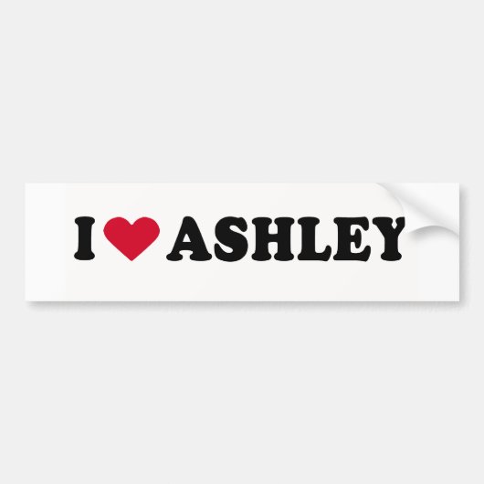 I LIEBE ASHLEY AUTOAUFKLEBER (Vorne)