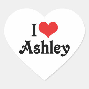 I Liebe Ashley Herz-Aufkleber