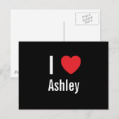 I Liebe Ashley Postkarte (Vorne/Hinten)