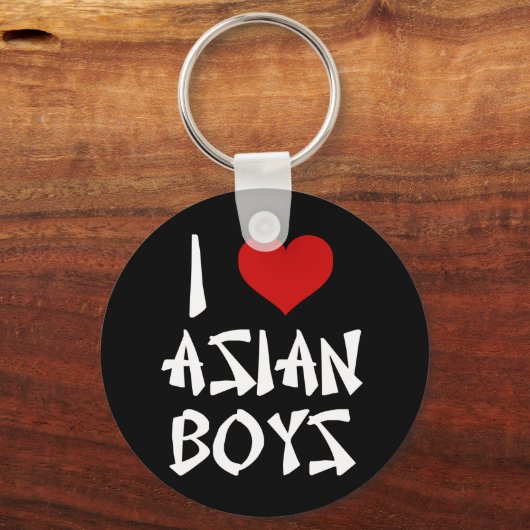 I Liebe Asiatische Jungen Schlüsselanhänger (Vorderseite)