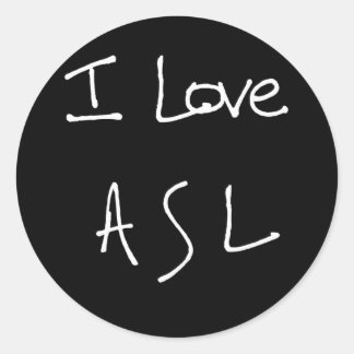 I Liebe ASL Aufkleber
