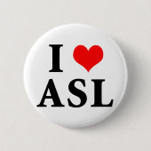 I Liebe ASL Button (Vorderseite)