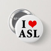 I Liebe ASL Button (Vorne & Hinten)
