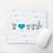 I Liebe ASL Mousepad (Mit Mouse)