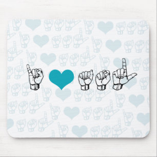 I Liebe ASL Mousepad