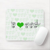 I Liebe ASL Mousepad (Mit Mouse)